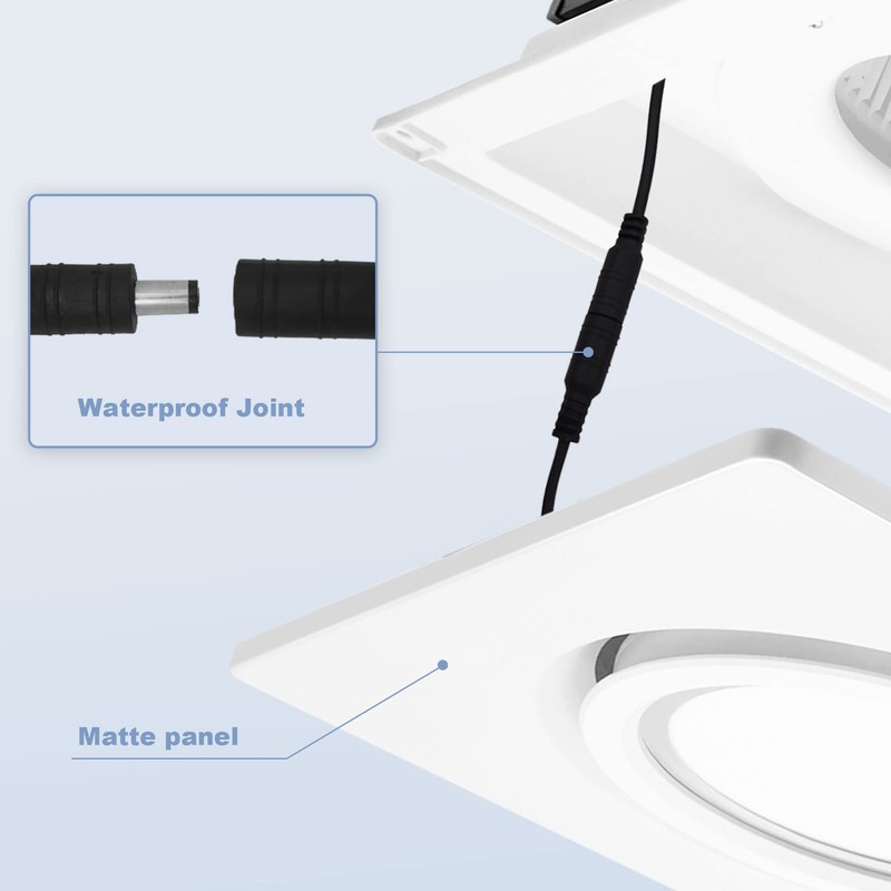 POWERENG Bathroom Exhaust Ventilation with Light,164 CFM 0.7Sones Quiet Ceiling