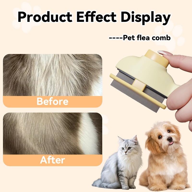 4-in-1 Deshedding & Hair Removal Tools for Cats & Dogs,