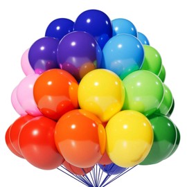 60Pcs Balloons Assorted Color,10 inch Round Color Latex Balloons for Birthday Baby Shower Wedding Party Decorations Supplies (color)