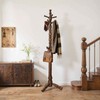 WOOW DEPOT 74" Wooden Coat Rack Stand Coat Tree Freestanding