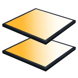 Mcacggo Black 2x2 Surface Mount LED Panel Lights, 40W-30W-20W & 5000K-4000K-3000K Selectable, 0-10V Dimmable, Square 24 Inch LED Light Fixture for Kitchen, Commercial, 100-277V, ETL, 2 Pack