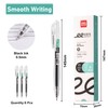 6Pcs Ballpoint Gel Pens, Retractable 0.5mm Black Ink Gel Pen,