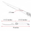 Laguiole By FlyingColors Steak Knife Set, Stainless Steel, Red Handles,