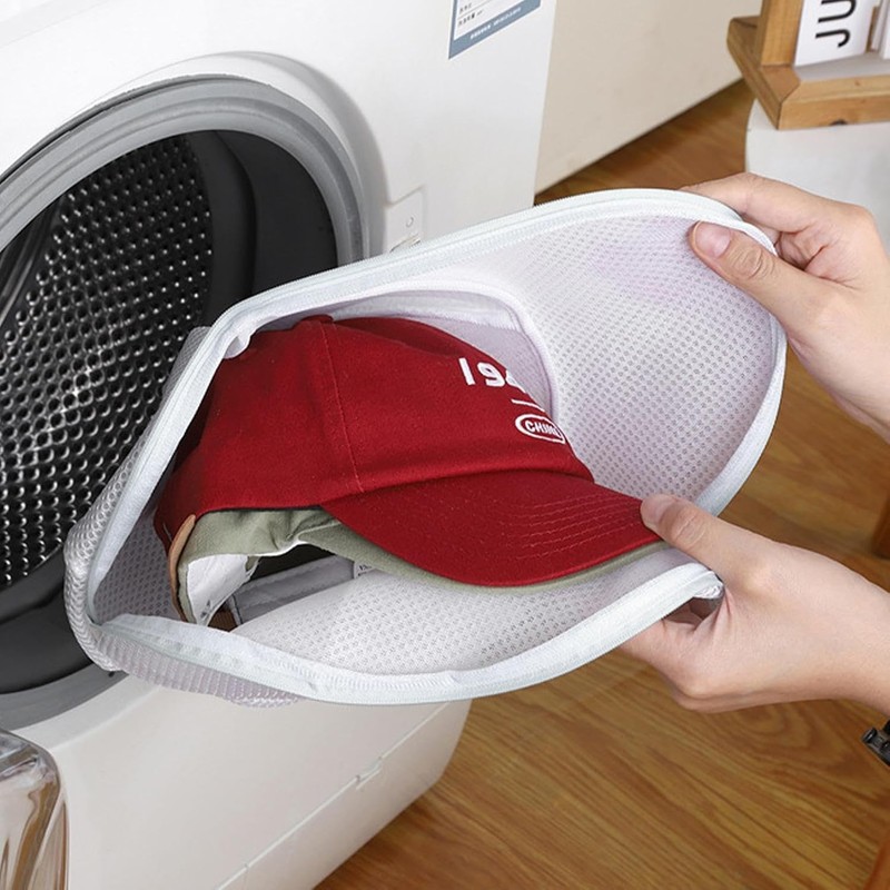 Baseball Hat Washer Mesh Bag, Protective Cap Laundry Cleaner Cage