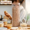 ComSaf Glass Food Storage Jars Set of 6, Tall Glass