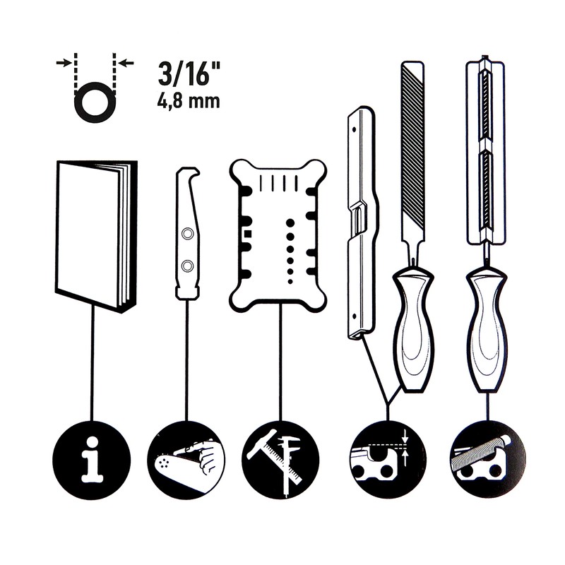 OREGON 4.8mm (3/16-Inch) Chain Sharpening and Bar Maintenance Kit for