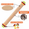 Mepple Rolling Pin with Thickness Rings and Pastry Baking Mat,
