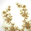 One Pair 3D Beaded Embroidery Sequin Lace Applique Sewing Flower
