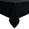 smiry Linen Table Cloth Square 140x140 cm Wipe Clean Tablecloth Water Resistant Table Cover for Kitchen, Party Decorations - Black