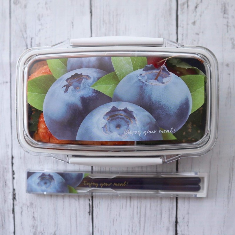 Komori Resin Lunch Box, Fresco, Separate Lunch Box, Blueberry, 16.9