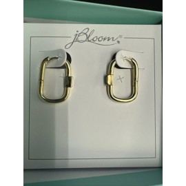 JBloom Design Trendy Fashion Jewelry Gold Chain Link Drop Dangle Earrings