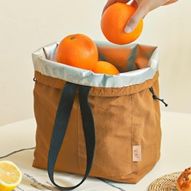 Women Lunch Tote, Reusable Lunch Bag for Men Adult Work School Travel, Reusable Leakproof Tote, Insulated Lunch Bag (A Brown)