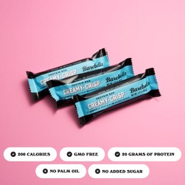 Barebells Protein Bars Creamy Crisp - 12 Count, 20g High Protein Treats - Chocolate Nutrition Bar with 1g Total Sugars - On-The-Go Breakfast or Post-Workout Snack