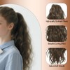 ELNX Ponytail Extensions 18 Inch Curly Ponytail Extensions Clip in