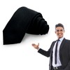 Bliceon Men's Ties Adjustable Black Tie for Events, Parties, Weddings,