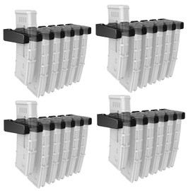 DINGDOON 4Pack Wall Mount for Pmag, AR Mag Holder, ABS Magazine Holder, Ar Magazine Holder for Gun Safe, Storage Rack for Pmag, Glock, Amend 2, Hexmags, Mftmags, Magpulmag