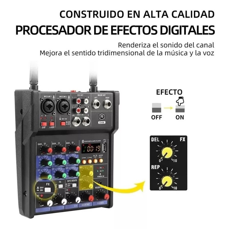 Winmix G4m Bluetooth Usb Mezclador Con Micrófono Inalámbrico