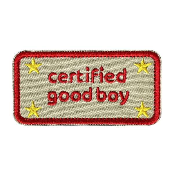 Certified Good Boy Patch, Hook and Loop Fastener Patches (Good
