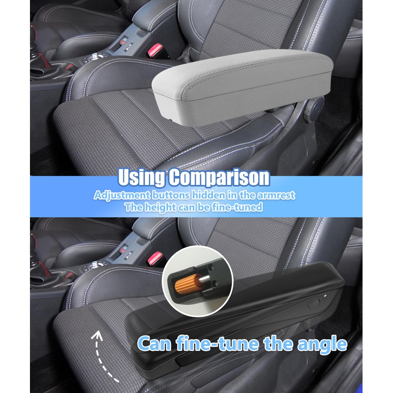 TRTYEF Car Seat Armrest Replacement for Iveco, 0-120° Adjustable Shock-Absorbing