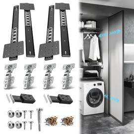 Pocket Door Slide, Pivot Door Slide Hardware Insert with Magnetic Push-Pull Latch for Cabinet Doors and Insert Doors (4, 18in)