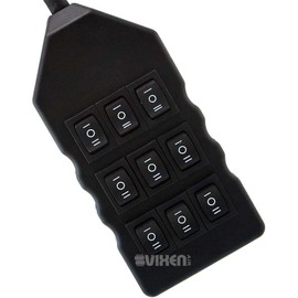 Vixen Air 9-Switch Momentary Rocker Type Suspension/Air Ride Controller w/6FT Cable VXF9C3B