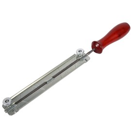 Steel Chain Saw Sharpening File Set Round Gauge File Handle Chainsaw Tool File Holder Round Chain Sharpener with Wooden Handle for Woodwork Chain Saw Filing Guide?Older(5.5mm)