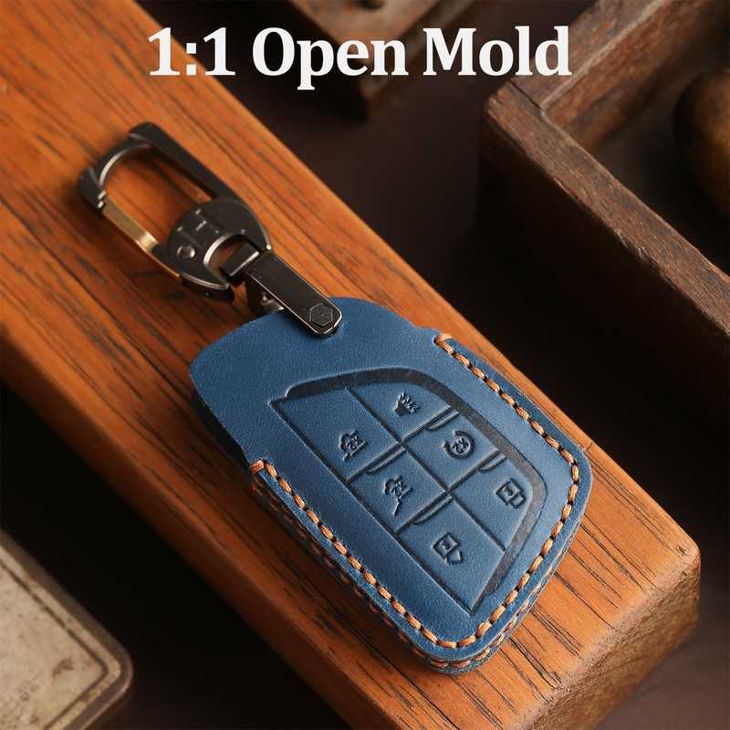 Aoocar Leather Key Fob Cover, Compatible with 2021-2025 2026 GMC