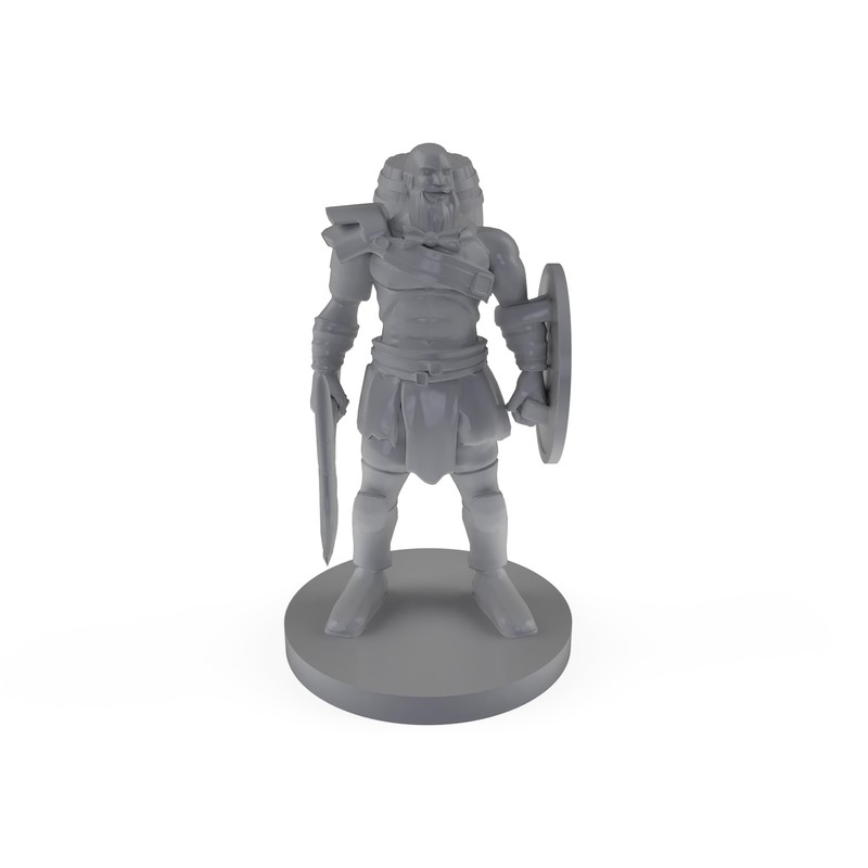 Barbarian With Beer Barrel On Back Tabletop DND Gaming Miniature