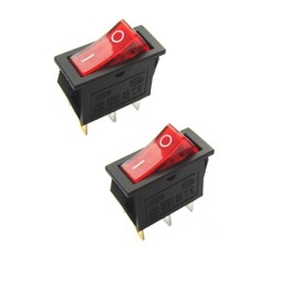 120927-24 120 Volt Lighted On-Off Rocker Switch with 3 Prong Plug Compatible with Electric Fireplaces FMI Desa R495KDEFT1F 29-159-1(2PCS)