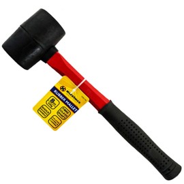 Marksman 8oz 16oz 32oz Rubber Mallet Hammer FIBREGLASS Or Silver Shaft Grip Handle DIY Hand Tools Camping Paving Racking Laying Tiles Construction UK Free P&P (8Oz Rubber Mallet FIBREGLASS (226g))