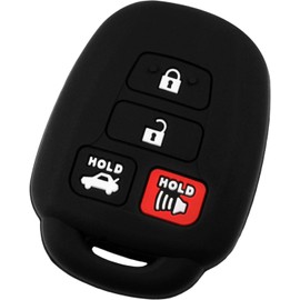 KeyGuardz Keyless Entry Remote Car Key Fob Outer Shell Cover Soft Rubber Protective Case for Toyota Camry Corolla Rav4 HYQ12BDM