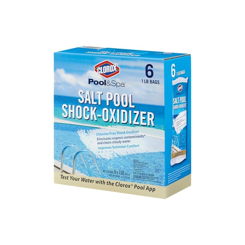 Clorox® Pool&Spa™ Salt Pool Shock-Oxidizer, Chlorine-Free Shock Oxidizer, Eliminates Organic