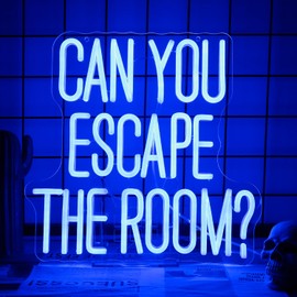Escape Room Neon Sign - LED Light For Escape Room Props, Party Favors, Home Game Room, Birthday Parties & Group Events