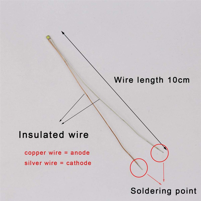 100pcs Pre-soldered Micro Litz Wired Leads Red SMD Led 0603