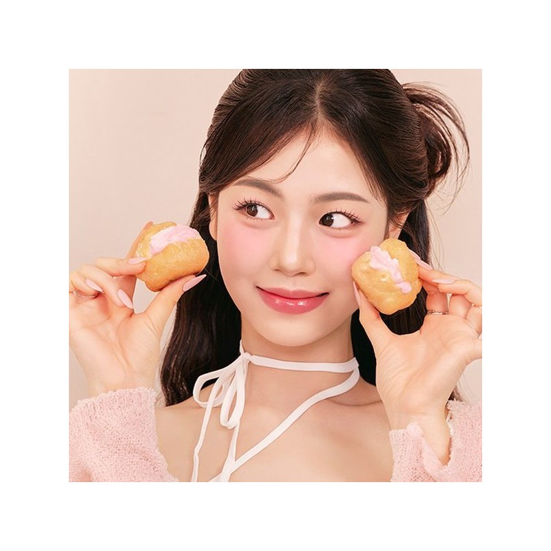Soft fitting cream blusher (+heart puff) 01 Apricot milk /