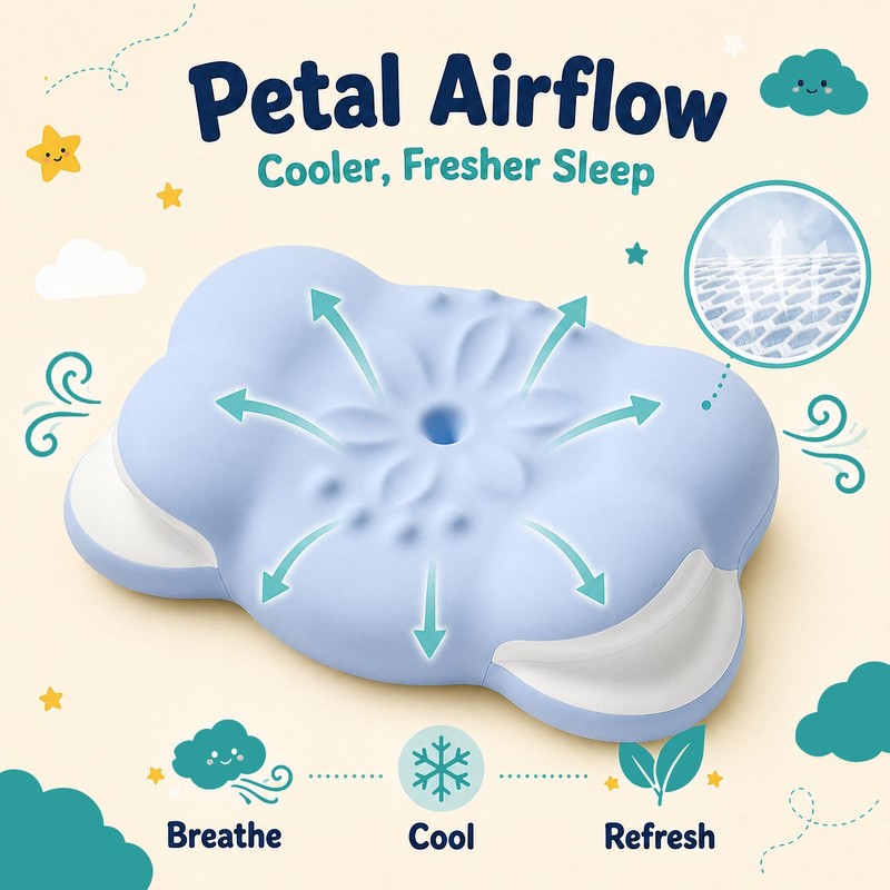Memory Foam Cervical Pillow with Ear Relief Zone for Side