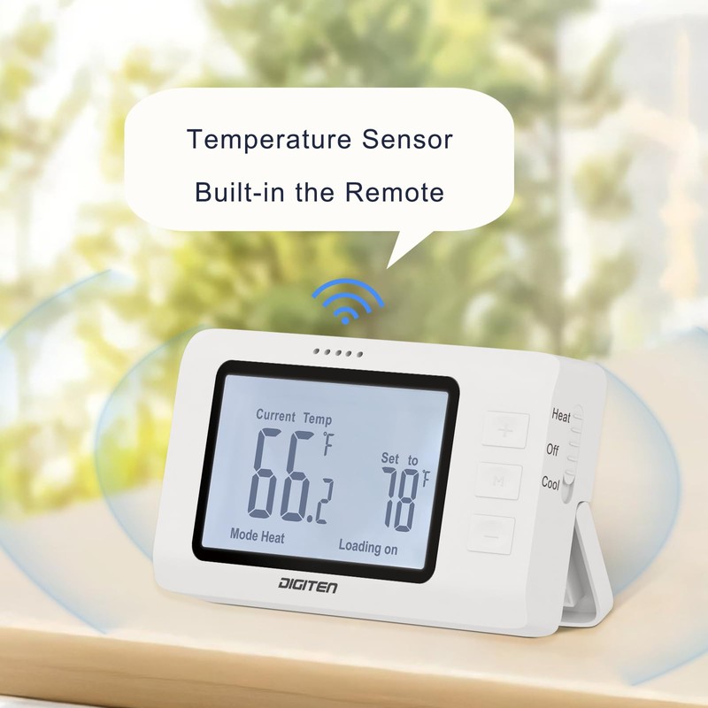 SENSTREE Remote Control Thermostat, pre-Wire Temp Controller with Heating/Cooling Mode,