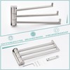 APLusee Brushed Nickel Swivel Towel Rack, 304 Stainless Steel Foldable