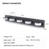 Modern 5-Light LED Vanity Light Fixture 37 Inch Black Aluminum