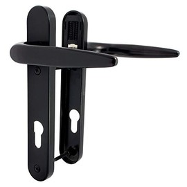 Trojan Sparta Black Door Handle 92PZ 122mm Screws Short Lever/Lever Powder Coated