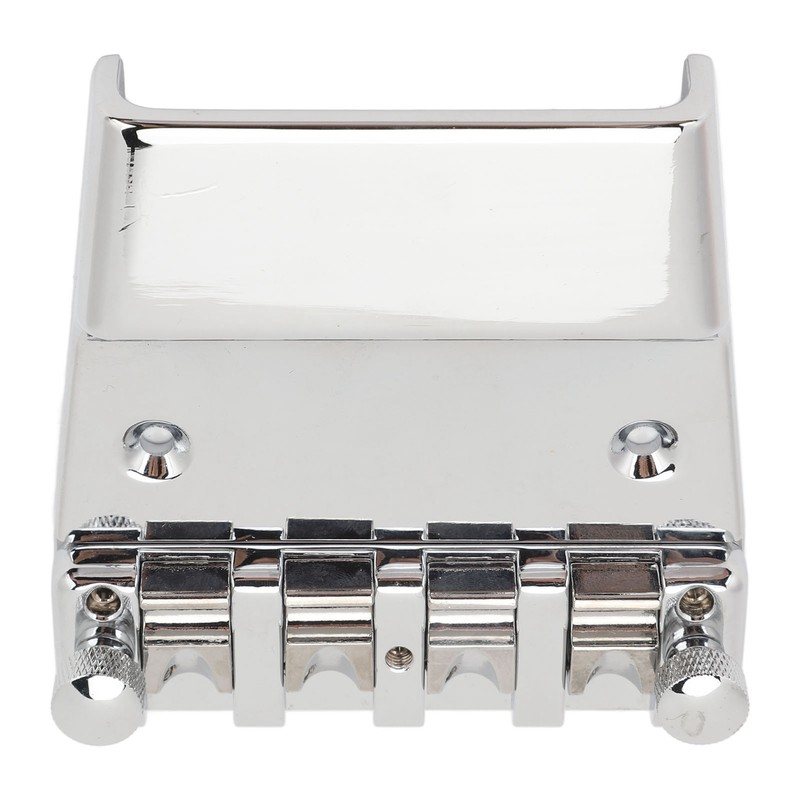 Electric Bass Bridge Replacement 4 Strings Height Adjustable Zinc Alloy