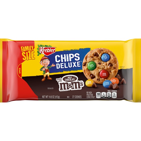 Keebler Keebler Chips Deluxe Cookies Rainbow with M&M's Chocolate Candies,