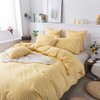 FADFAY Yellow Plaid Duvet Cover Set Full 100% Cotton Soft