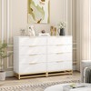 Garvee ​​White 4-Drawer Dresser for Bedroom & Closet Tall Chest