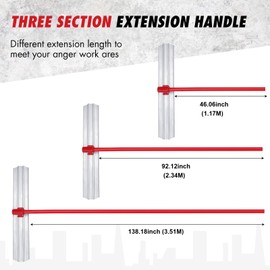 46"X8" Bull Float Kit Magnesium Bull Float for Concrete Finishing Heavy-Duty Cement Smoothing Tool W/ 4 Float Handle Bracket