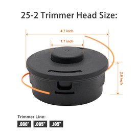 25-2 Bump Feed Trimmer Head Fit for Stihl FS55 FS55R FS56RC FS90R KM55 FS56 FS70 FS80 FS80R FS85 FS90 FS100RX FS120 FS130 FS200R Weed Eater String Trimmer replace 4002 710 2191 4002 710 2108(2/pack)