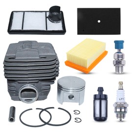 AUMEL 49mm Cylinder Air Fuel Filter Kit for Stihl TS400 Concrete Cut-Off Saw, Cylinder Kit with Air Filter Fuel Filter Decompression Valve Spark Plug Parts Replace 4223 020 1200, 4223 141 0300