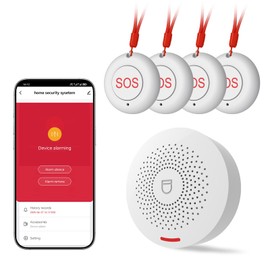 Hapippofa Wireless Caregiver Pager Call Button for Elderly at Home, WiFi Panic Button, Life Alert Systems for Seniors No Monthly Fee