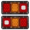 Partsam 2x LED Triple Tail Lights 45 LEDs Rectangle Vertical