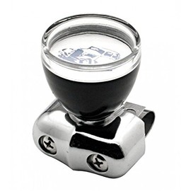 Classic Hot Rod Black Steering Wheel Spinner Suicide Knob/Clear Removable Cap